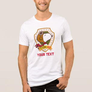Camiseta Triblenda Cacahuetes Insignia de Snoopy As Volador