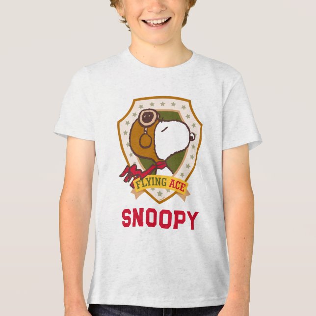 Camiseta Triblenda Cacahuetes | Insignia Snoopy Flying Ace (Anverso)