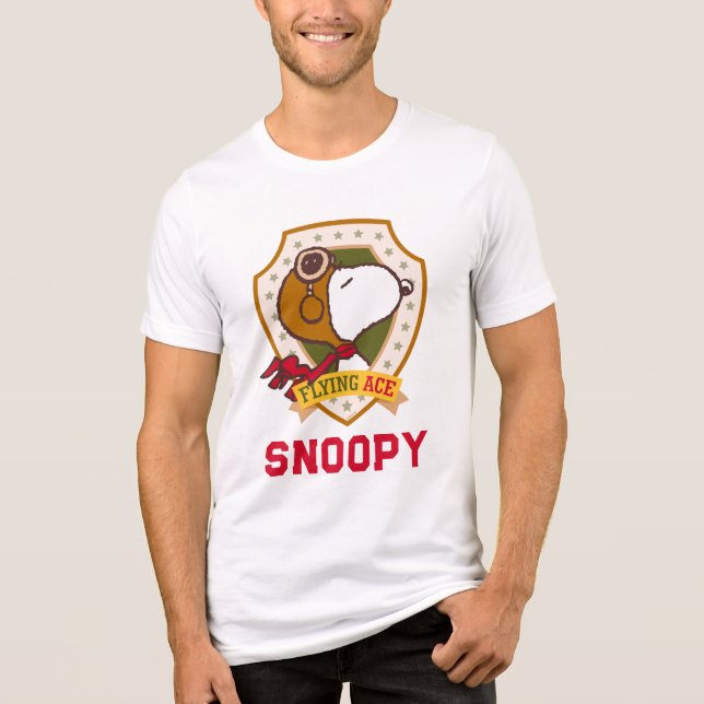 Camiseta Triblenda Cacahuetes | Insignia Snoopy Flying Ace (Anverso)