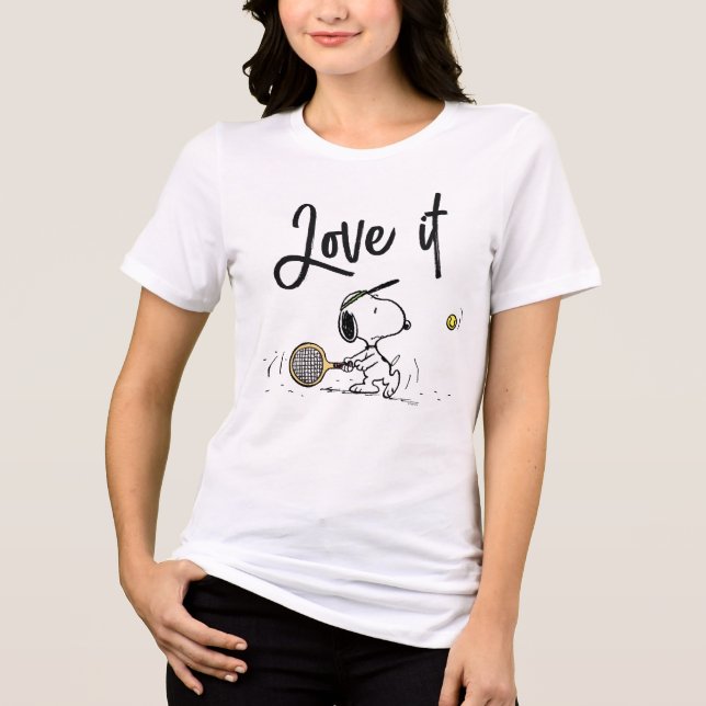 Camiseta Triblenda Cacahuetes | Jugador de tenis Snoopy (Anverso)