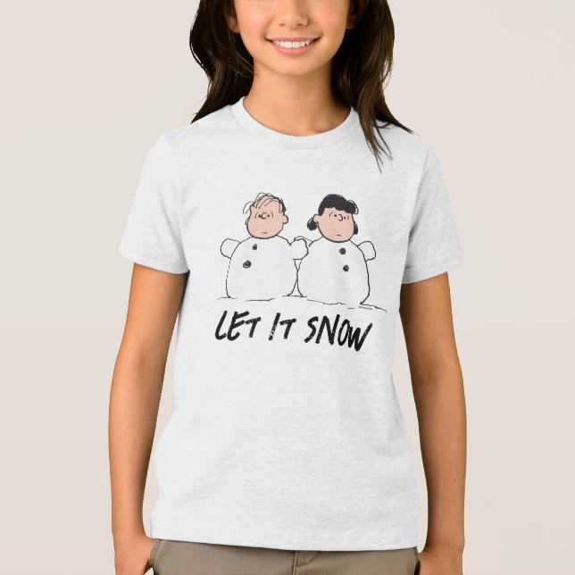 Camiseta Triblenda Cacahuetes | Linus & Lucy Snowmen (Anverso)