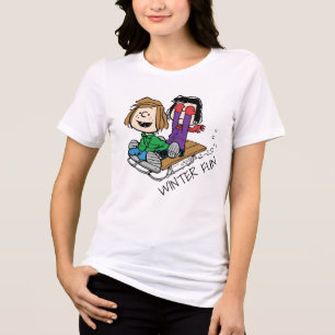 Camiseta Triblenda Cacahuetes   Patty Peppermint & Marcie Sled Riding