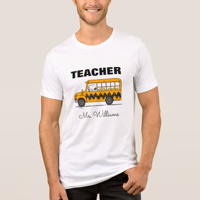 Camiseta Triblenda Cacahuetes | Profesor de Conductor de Autobús Snoo (Anverso)