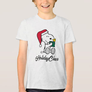 Camiseta Triblenda Cacahuetes   Regalo Snoopy Santa & Woodstock