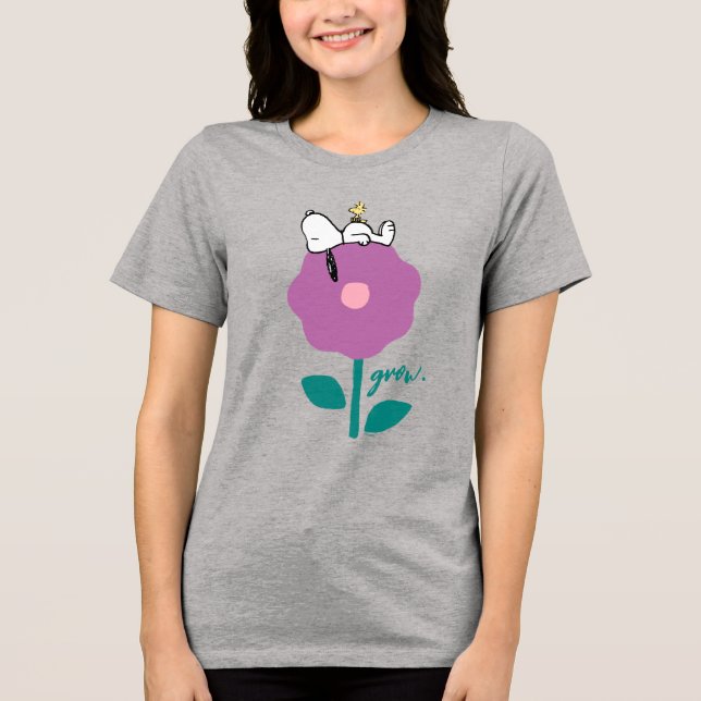 Camiseta Triblenda Cacahuetes | Silbato de flor de Snoopy y Woodstock (Anverso)