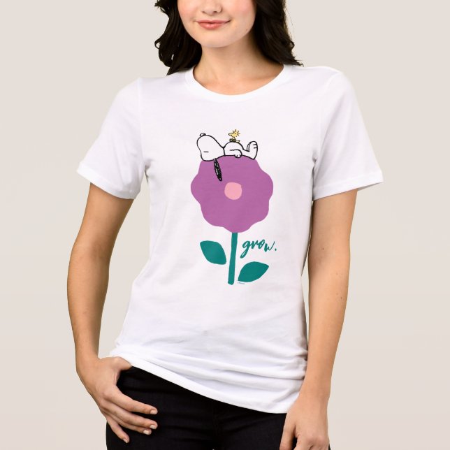 Camiseta Triblenda Cacahuetes | Silbato de flor de Snoopy y Woodstock (Anverso)