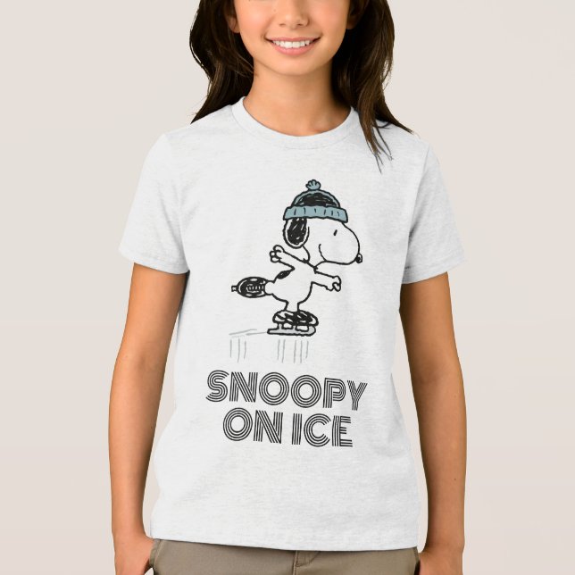 Camiseta Triblenda Cacahuetes | Snoopia En El Hielo (Anverso)