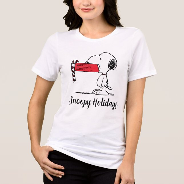 Camiseta Triblenda Cacahuetes | Snoopy Candy Cane Food Dish (Anverso)