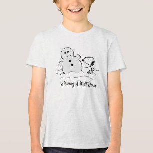 Camiseta Triblenda Cacahuetes   Snoopy Construye Un Hombre De Nieve