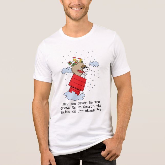 Camiseta Triblenda Cacahuetes | Snoopy el Barón Rojo a los Navidades (Anverso)