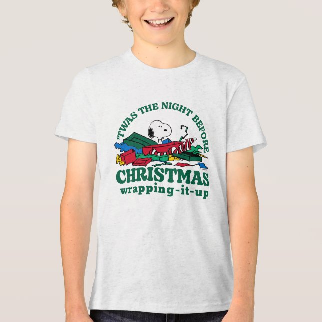 Camiseta Triblenda Cacahuetes | Snoopy "Esta fue la noche antes de lo (Anverso)