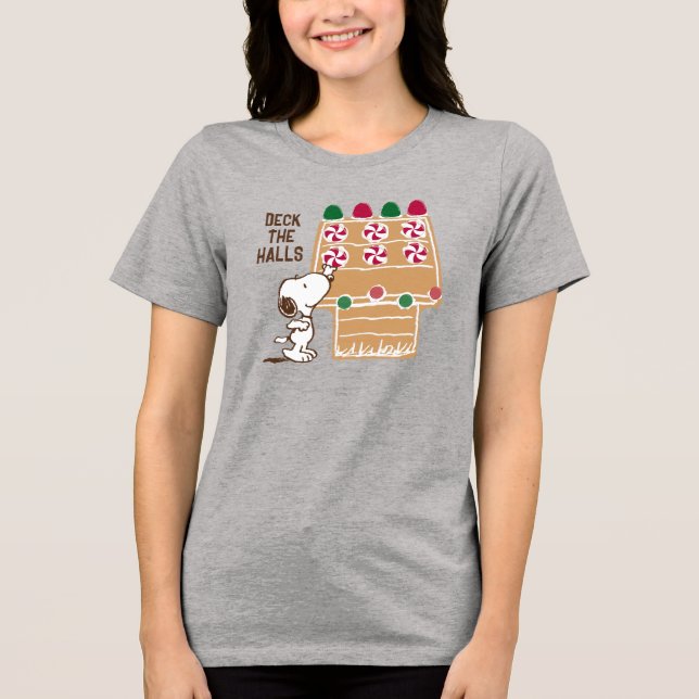 Camiseta Triblenda Cacahuetes | Snoopy Gingerbread House (Anverso)