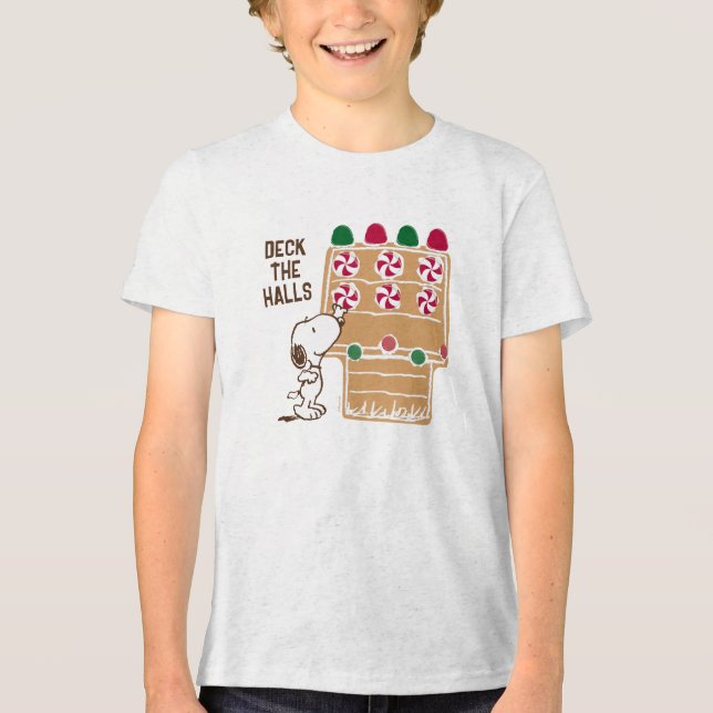 Camiseta Triblenda Cacahuetes | Snoopy Gingerbread House (Anverso)