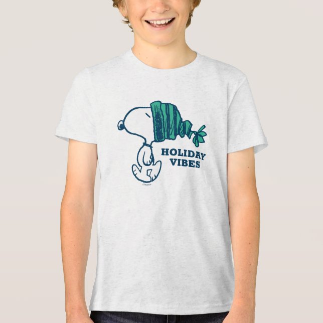 Camiseta Triblenda Cacahuetes | Snoopy Holiday Happiness Heart (Anverso)