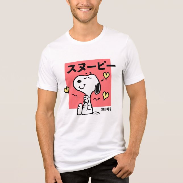 Camiseta Triblenda Cacahuetes | Snoopy Hug Hearts (Anverso)