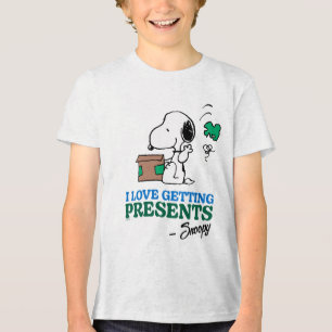 Camiseta Triblenda Cacahuetes   Snoopy Me Encanta Obtener Presencias