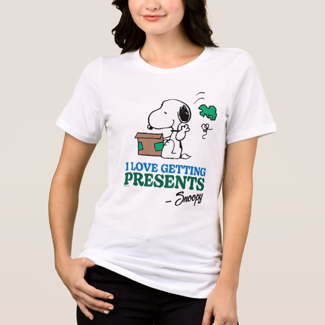 Camiseta Triblenda Cacahuetes | Snoopy Me Encanta Obtener Presencias (Anverso)