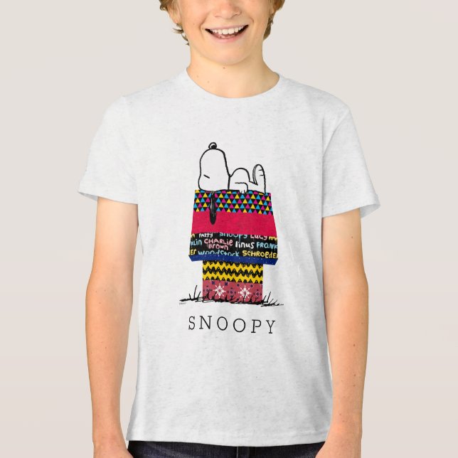 Camiseta Triblenda Cacahuetes | Snoopy Mixtape Doghouse (Anverso)