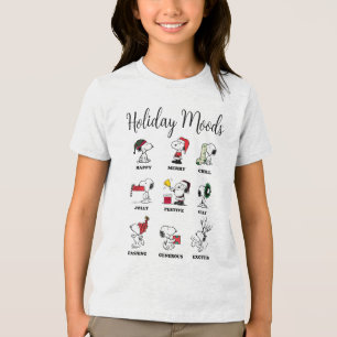 Camiseta Triblenda Cacahuetes   Snoopy Navidades Holiday Moods