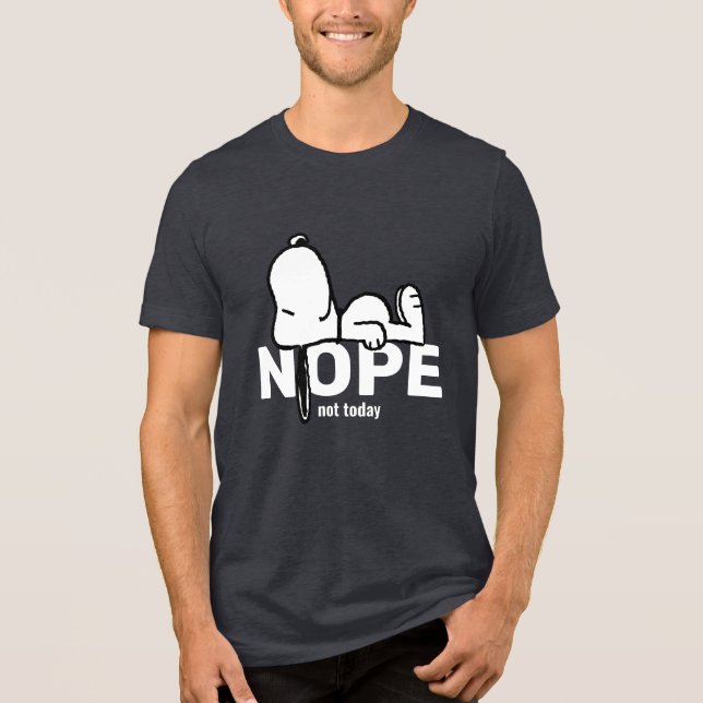 Camiseta Triblenda Cacahuetes | Snoopy Not Today | Estoy jubilado (Anverso)