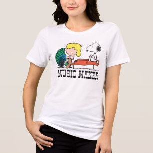 Camiseta Triblenda Cacahuetes   Snoopy & Schroeder en el piano