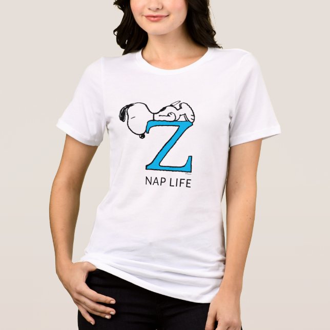 Camiseta Triblenda Cacahuetes | Snoopy Sleeping Z (Anverso)
