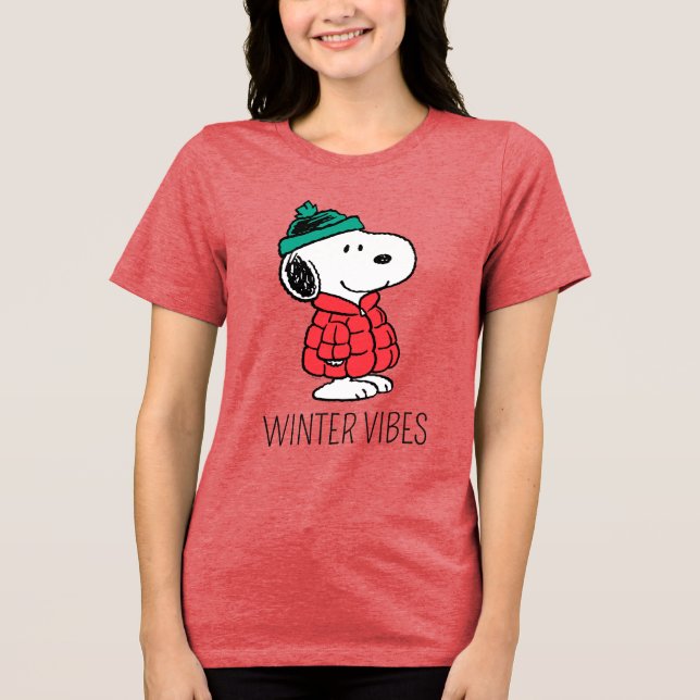 Camiseta Triblenda Cacahuetes | Snoopy Winter Coat & Gorra (Anverso)
