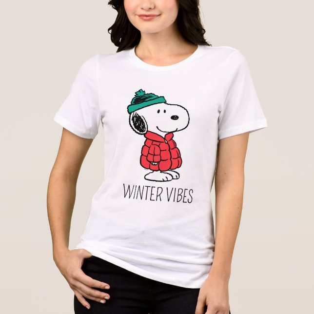 Camiseta Triblenda Cacahuetes | Snoopy Winter Coat & Gorra (Anverso)