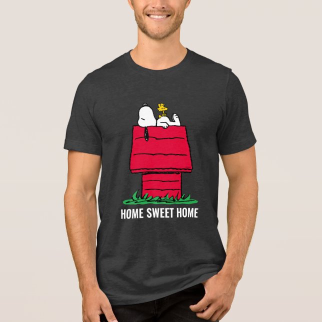 Camiseta Triblenda Cacahuetes | Snoopy & Woodstock Doghouse (Anverso)