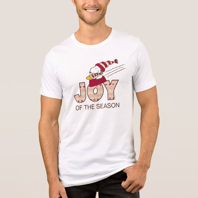 Camiseta Triblenda Cacahuetes | Snoopy & Woodstock Joy Sled Ride (Anverso)