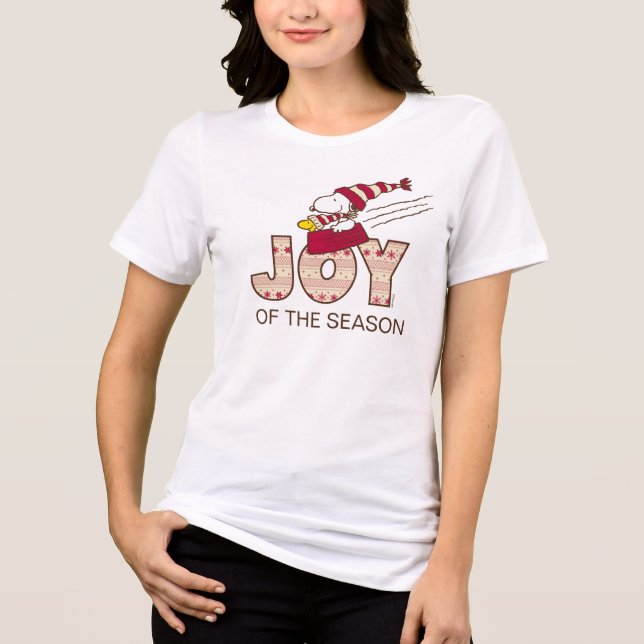 Camiseta Triblenda Cacahuetes | Snoopy & Woodstock Joy Sled Ride (Anverso)