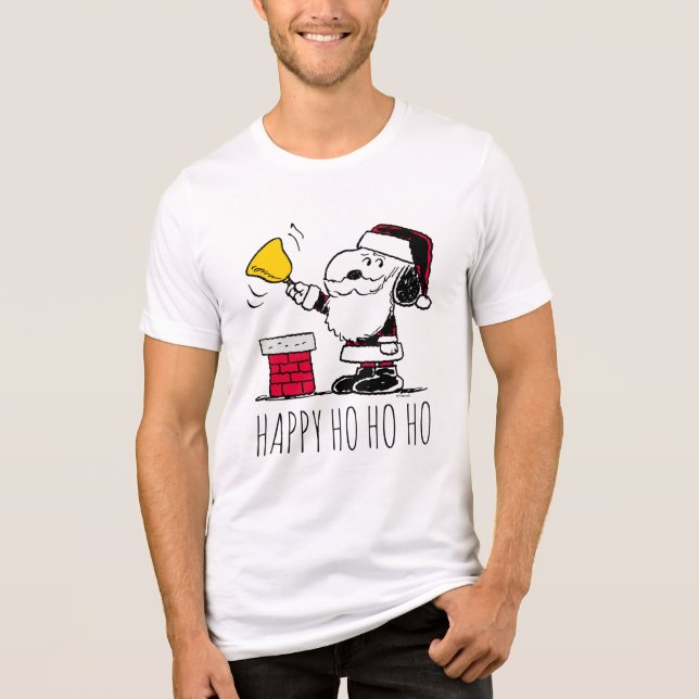 Camiseta Triblenda Cacahuetes | Snoopy & Woodstock Santa Bell Ringer (Anverso)
