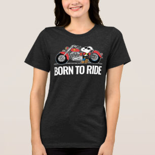 Camiseta Triblenda Cacahuetes Snoopy y su motocicleta