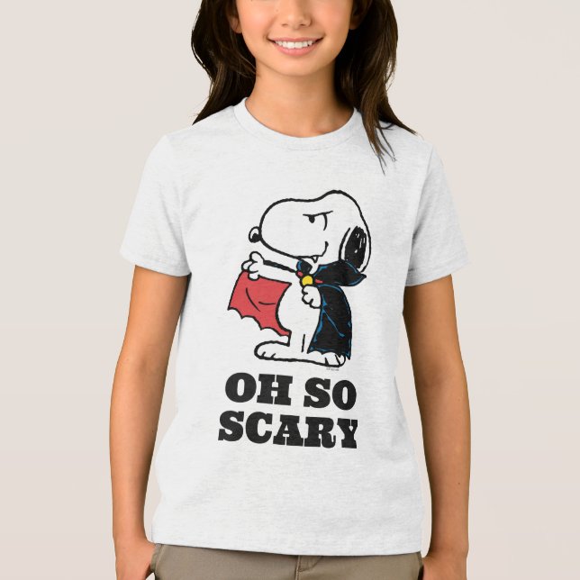 Camiseta Triblenda Cacahuetes | Vampiro Snoopy de Halloween (Anverso)