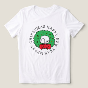 Camiseta Triblenda Cacahuetes   Wreath de Navidades Snoopy