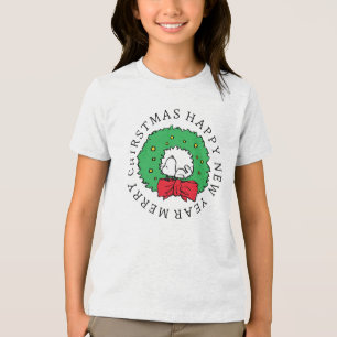 Camiseta Triblenda Cacahuetes   Wreath de Navidades Snoopy