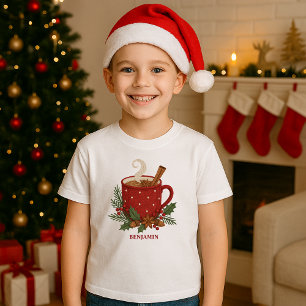 Camiseta Triblenda Cacao de Navidades de bordado rústico con canela