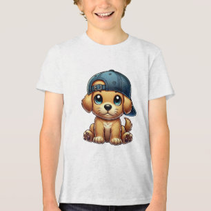 Camiseta Triblenda Cachorro con arte de Personalizado de Cap