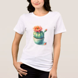 Camiseta Triblenda Cactus Art Tee en Blooming - Éxito Floral vibrante