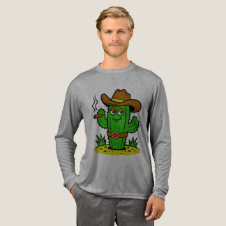Camiseta Triblenda Cactus Vaquero Cigarro | Planta Divertida del Desi