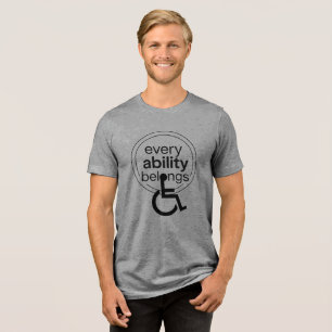 Camiseta Triblenda Cada Capacidad Pertenece   Minimalista Inclusivo 
