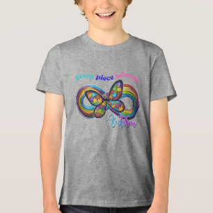 Camiseta Triblenda Cada pieza brilla - Autismo mariposa tee