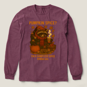 Camiseta Triblenda Café con Especias de Calabaza Divertido Mapache de