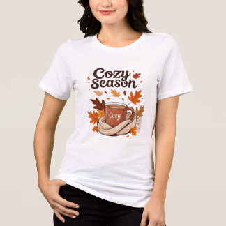 Camiseta Triblenda Café con Vibraciones de Otoño de la Temporada Acog