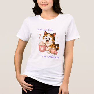 Camiseta Triblenda Café de Gato Calico Acogedor y Lindo - No soy pere