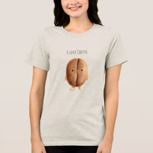Camiseta Triblenda Café de grano sonriente feliz