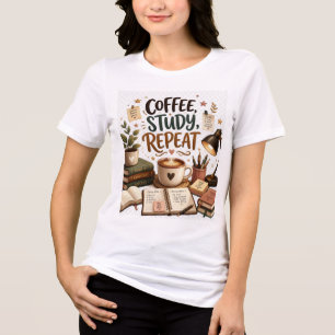Camiseta Triblenda Café Estudio Repite Monada Estudiante Académico