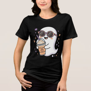 Camiseta Triblenda Café helado con especias de calabaza y fantasma de