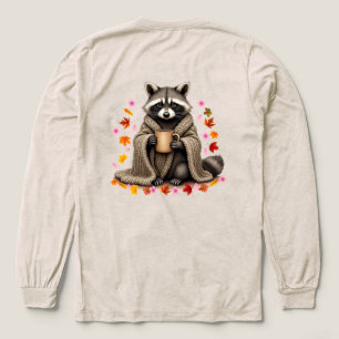 Camiseta Triblenda Café Mapache en manta Los amantes de mapaches flor