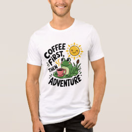 Camiseta Triblenda Café primero y después Aventura - Esposa Divertida